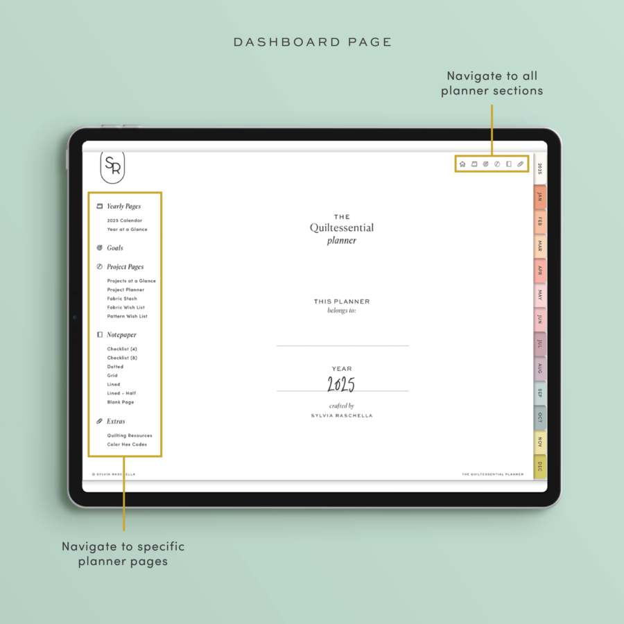 2025 Digital Quiltessential Planner - Image 3