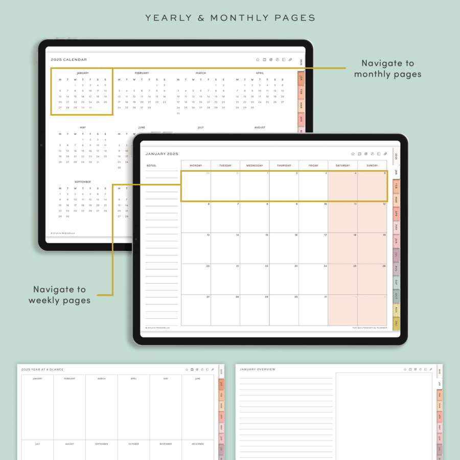 2025 Digital Quiltessential Planner - Image 4