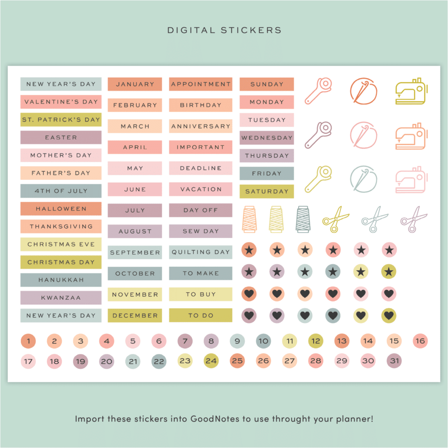 2025 Digital Quiltessential Planner - Image 9